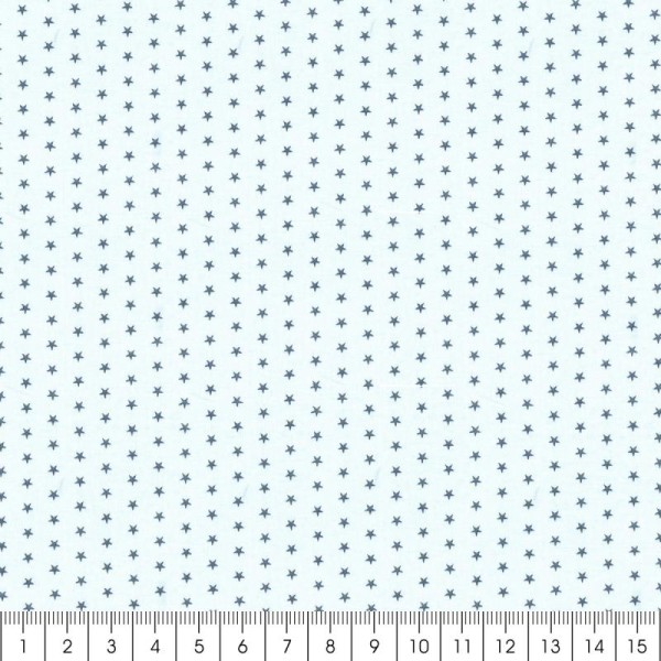 Tissu Frou Frou Ardoise cendrée - Etoilé (303) - A la coupe par 10 cm (sur mesure) - Photo n°2