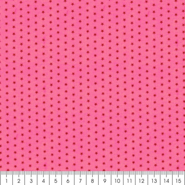 Tissu Frou Frou Rubis éclatant - Etoilé (308) - A la coupe par 10 cm (sur mesure) - Photo n°2