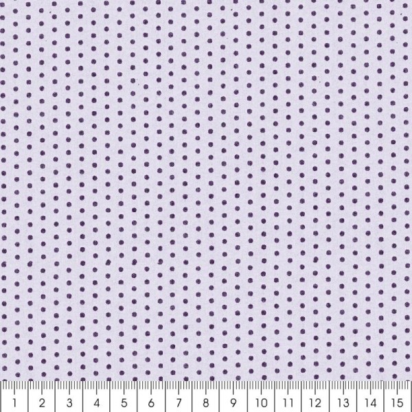 Tissu Frou Frou Violet sage - Points (404) - A la coupe par 10 cm (sur mesure) - Photo n°2