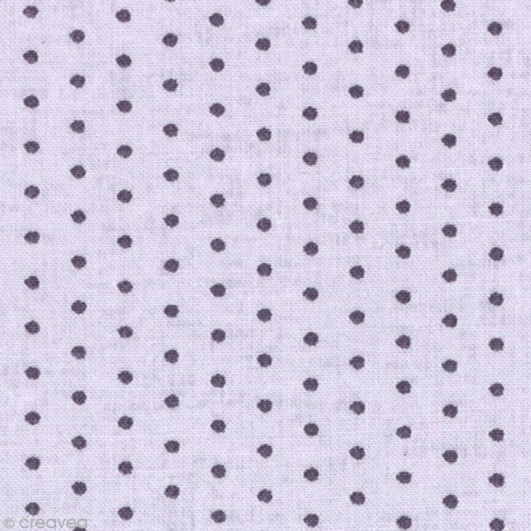 Tissu Frou Frou Violet sage - Points (404) - A la coupe par 10 cm (sur mesure) - Photo n°1
