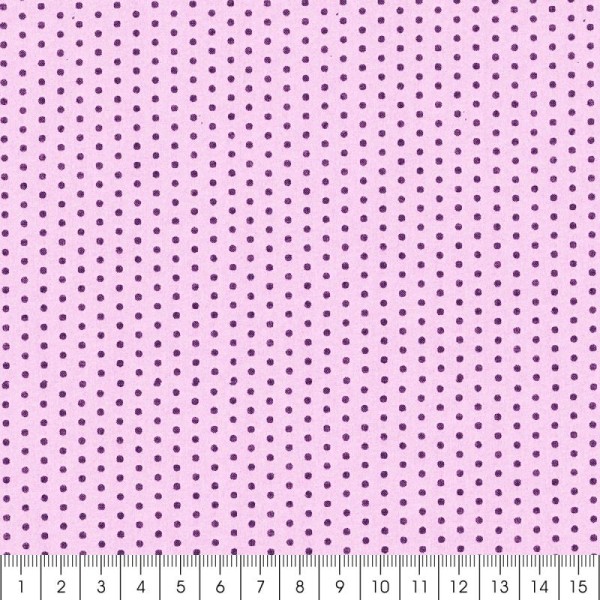 Tissu Frou Frou Lavande rosée - Points (405) - A la coupe par 10 cm (sur mesure) - Photo n°2