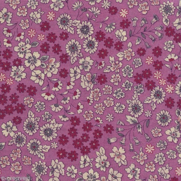Tissu Frou Frou fleuri n°01 - A la coupe par 10 cm (sur mesure) - Photo n°1