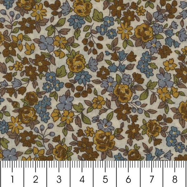 Tissu Frou Frou fleuri n°17 - A la coupe par 10 cm (sur mesure) - Photo n°3