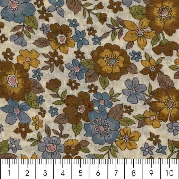 Tissu Frou Frou fleuri n°18 - A la coupe par 10 cm (sur mesure) - Photo n°3