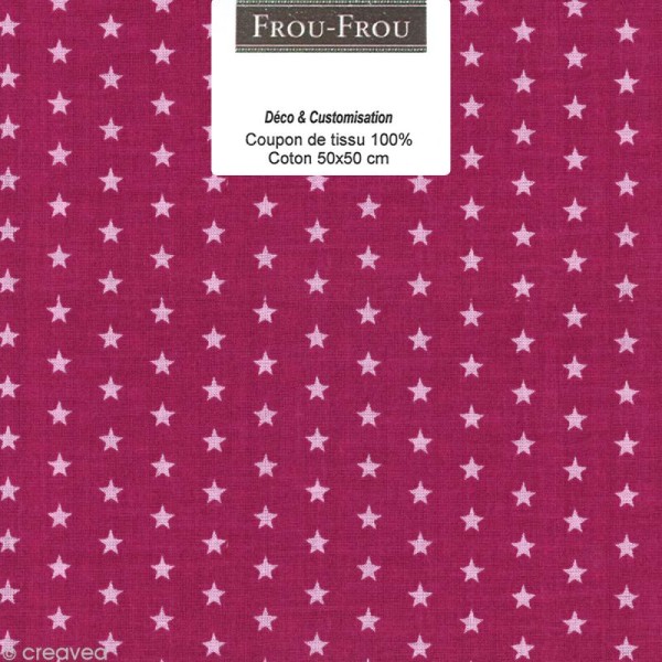 Coupon tissu Frou Frou Camélia - Etoile (107) - 50 x 50 cm - Photo n°1