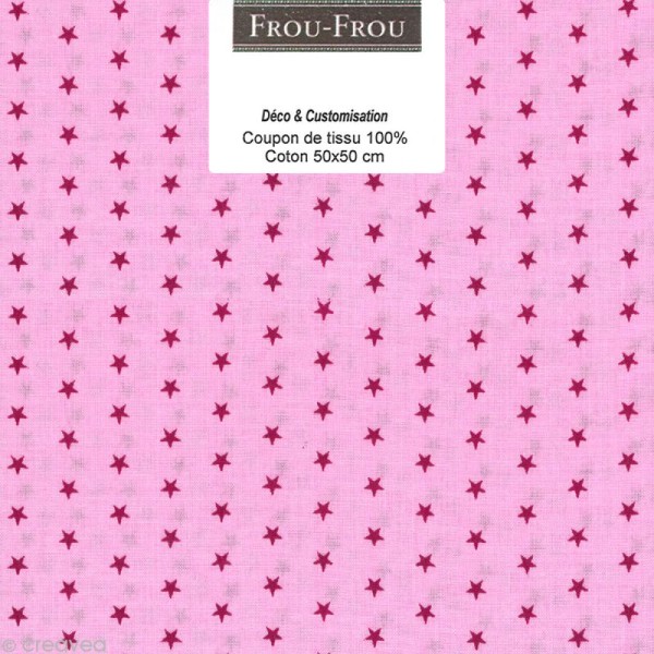 Coupon tissu Frou Frou Camélia - Etoilé (307) - 50 x 50 cm - Photo n°1