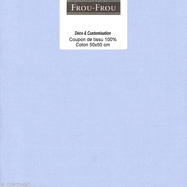 Coupon tissu Frou Frou uni - Violet sage clair (604) - 50 x 50 cm - Photo n°1