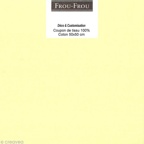 Coupon tissu Frou Frou uni - Jardin d'oliviers clair (612) - 50 x 50 cm - Photo n°1