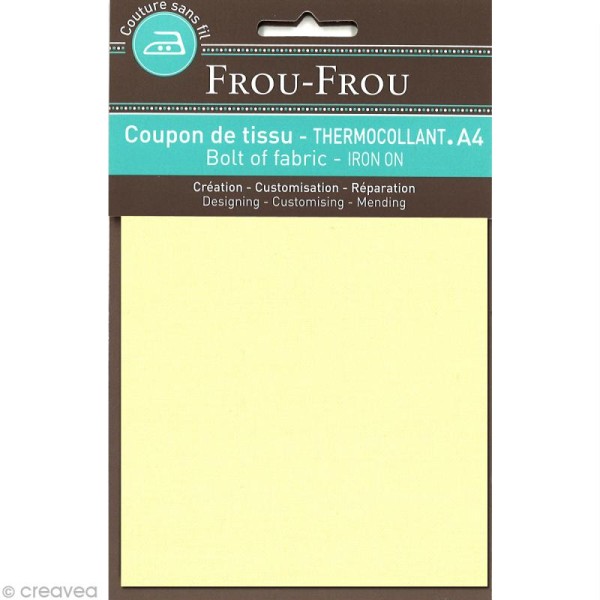 Tissu thermocollant Frou Frou uni - Jardin d'oliviers clair - A4 - Photo n°1