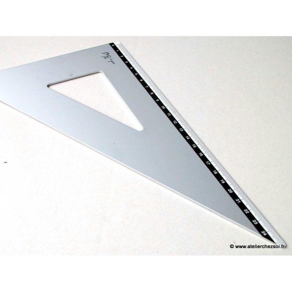 Grande equerre pliante 60 cm graduée aluminium - Règle scrapbooking -  Creavea