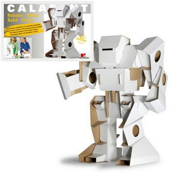 Robot en carton à décorer - Calafant - Photo n°2