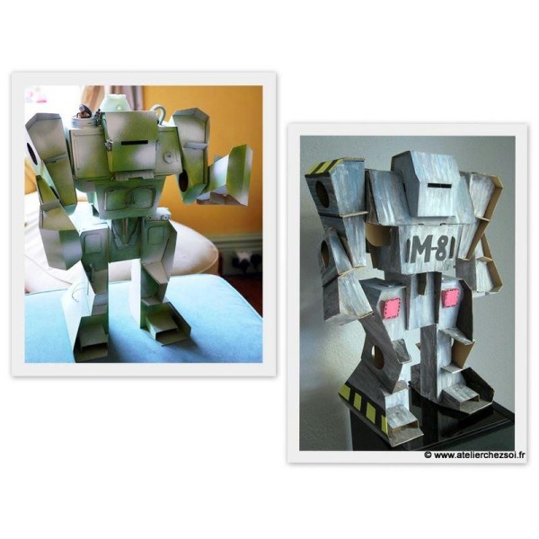 Robot en carton à décorer - Calafant - Photo n°4