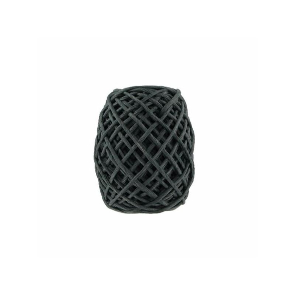 Corde papier Noir sur fil de fer diamètre 2 mm Bobine 20 m Ficelle armée - Photo n°1