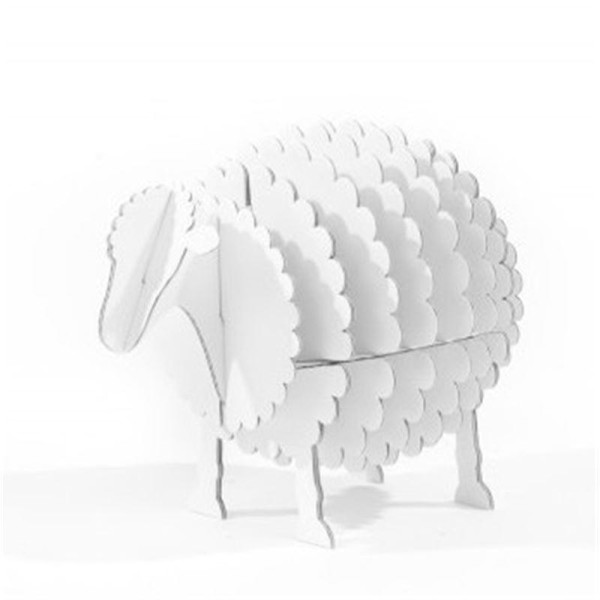 Mouton en carton Blanc Taille S Cocorikraft - Photo n°1