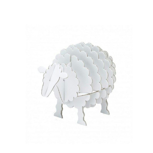 Mini Mouton en carton Blanc Taille XS Cocorikraft - Photo n°1