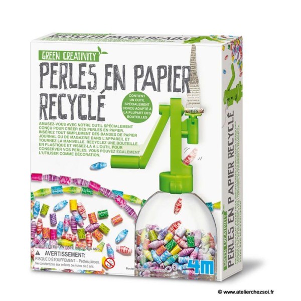 Kit pour créer des Perles en papier recyclé 4M green creativity - Photo n°2