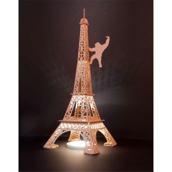 Tour Eiffel en carton brun à construire 50cm Maquette Leolandia - Photo n°2