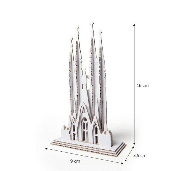 Mini Sagrada Familia Barcelone carton blanc à construire 16cm Leolandia - Photo n°2