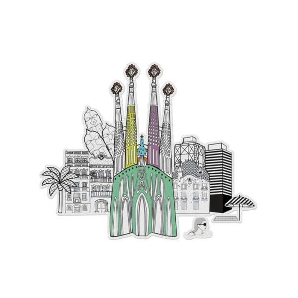 Coloriage 3D Ville de Barcelone Mon Petit Art - Photo n°3