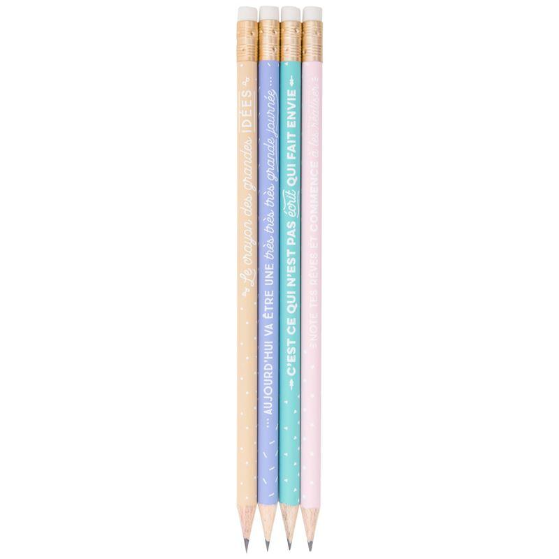 Lot de 12 crayons de papier avec gomme exercent titre en anglais à calculer le petit multiplication