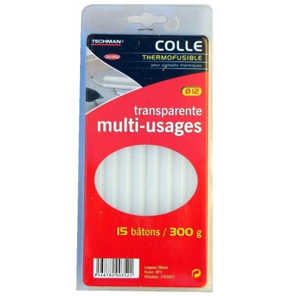 15 Batons colle thermofusible 300g Ø12mm 20cm - Photo n°1