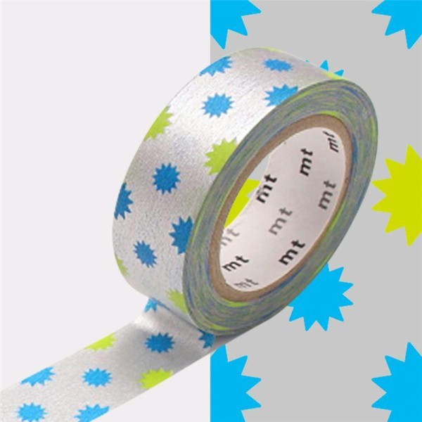 Masking Tape motif Soleil Argent Rouleau 15mm x 10m - Photo n°1