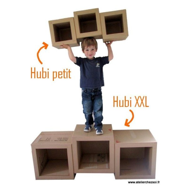 Patron de meuble en carton - Module de rangement en carton Hubi Petit - Photo n°3