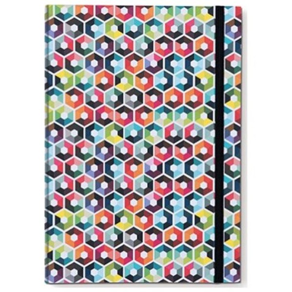 Grand cahier A4 Hexagon 192p quadrillé fermeture élastique Remember - Photo n°1