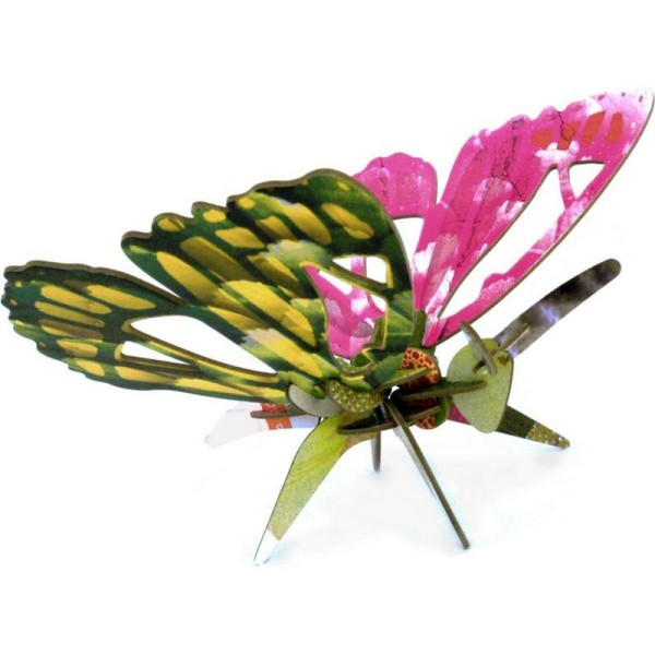 Papillon décoratif en carton coloré 32 cm à construire Studioroof - Photo n°1