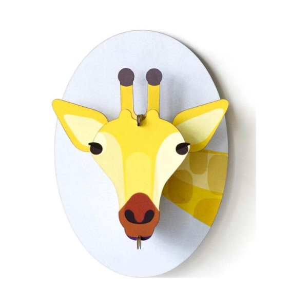 Mini trophée Tête de Girafe en carton 15 cm Studioroof - Photo n°1