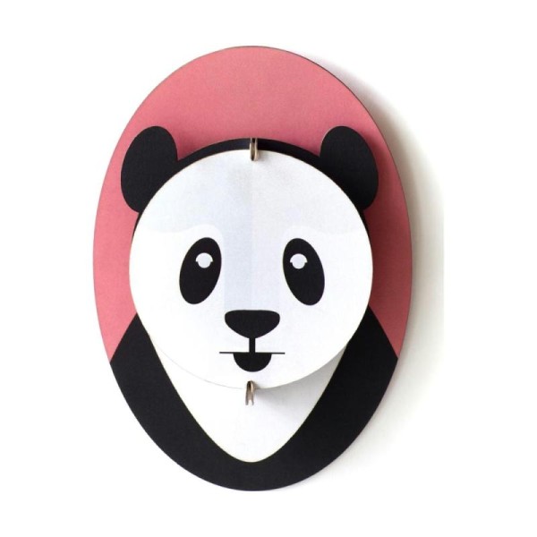 Mini trophée Tête de Panda en carton 15 cm Studioroof - Photo n°1