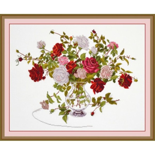 Kit point de Croix Oven - Rose Bouquet S812 - Photo n°1