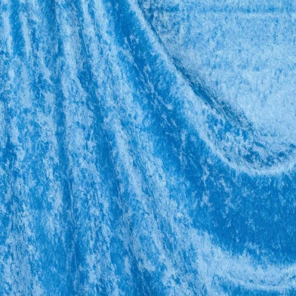 Tissu panne de velours - Bleu ciel - Photo n°4