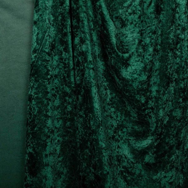 Tissu panne de velours - Vert bouteille - Photo n°4
