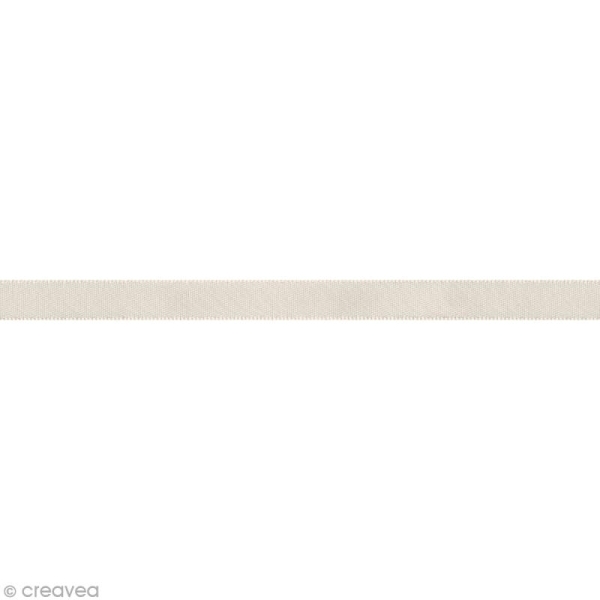 Ruban satin - 3 mm - Blanc ivoire - Au mètre (sur mesure) - Photo n°1