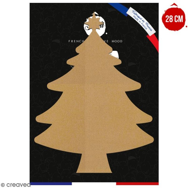 Sapin de Noël en bois à décorer - 28 cm - Collection Noël - Photo n°1