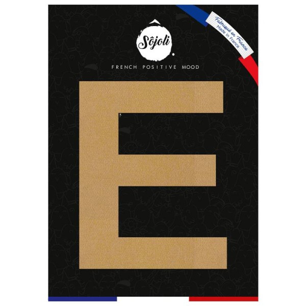 Lettre E en bois à décorer - 20 cm - Collection Alphabet sans serif - Photo n°1