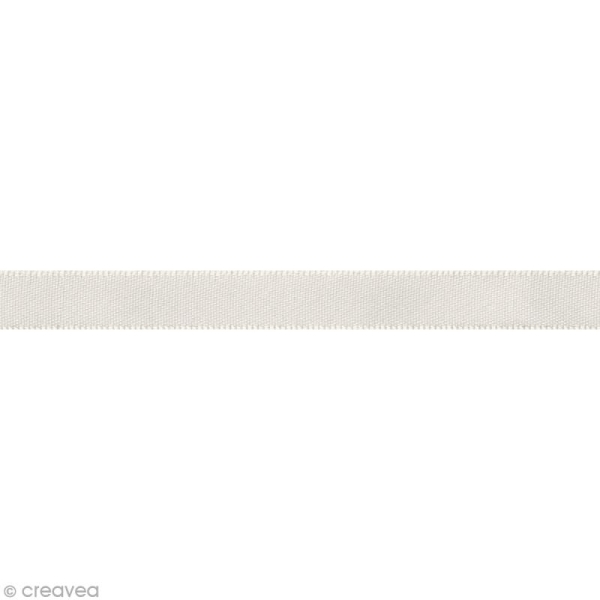 Ruban satin - 6 mm - Blanc ivoire - Au mètre (sur mesure) - Photo n°1