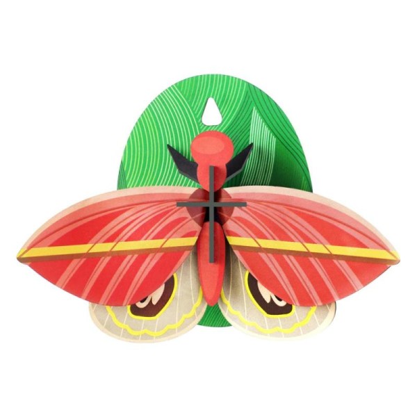Papillon Paon de nuit en carton 11cm Décoration 3D Studioroof - Photo n°1