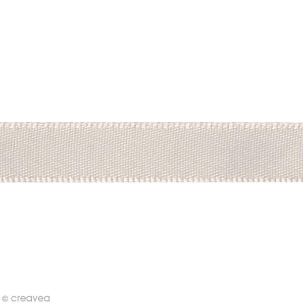 Ruban satin - 9 mm - Blanc ivoire - Au mètre (sur mesure) - Photo n°1