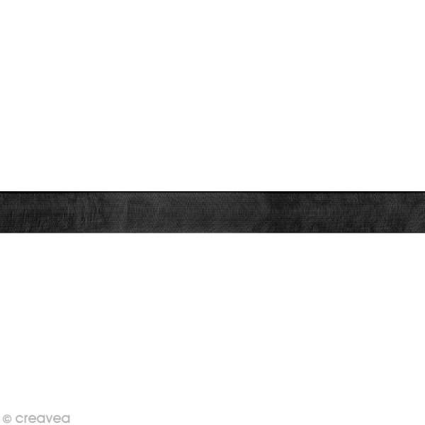 Ruban organza - 6 mm - Noir - Au mètre (sur mesure) - Photo n°1