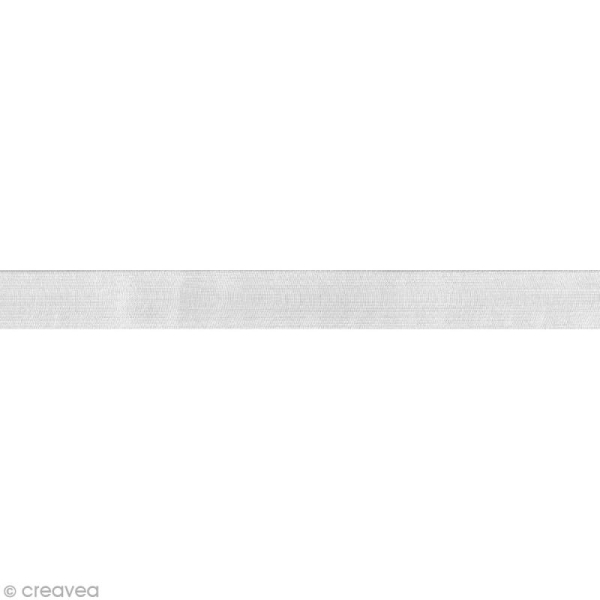 Ruban organza - 6 mm - Blanc - Au mètre (sur mesure) - Photo n°1