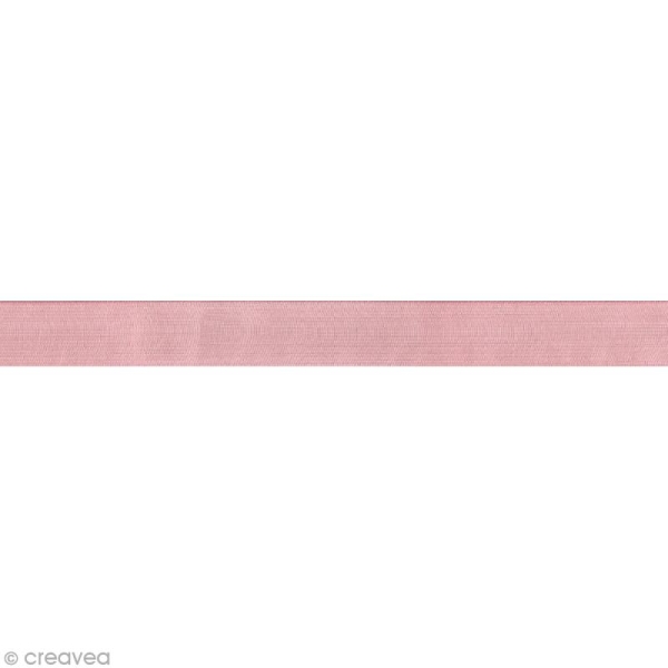 Ruban organza - 6 mm - Rose clair - Au mètre (sur mesure) - Photo n°1