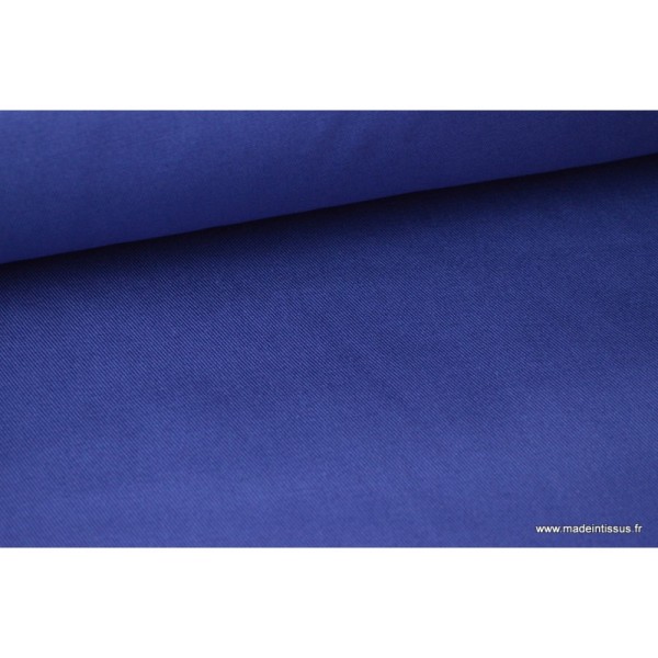 Tissu sergé coton mi-lourd bleu denim 260gr/m² - Photo n°3