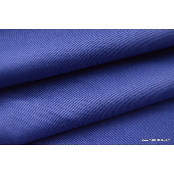 Tissu sergé coton mi-lourd bleu denim 260gr/m² - Photo n°4