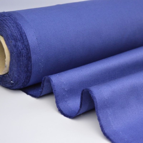 Tissu sergé coton mi-lourd bleu denim 260gr/m² - Photo n°1