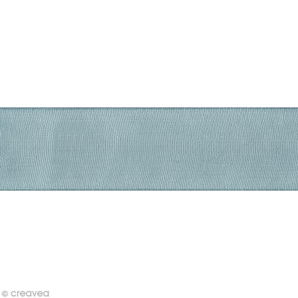 Ruban organza - 16 mm - Bleu pâle - Au mètre (sur mesure) - Photo n°1