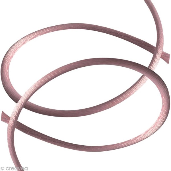Cordon queue de rat - 3 mm - Rose clair - Au mètre (sur mesure) - Photo n°1