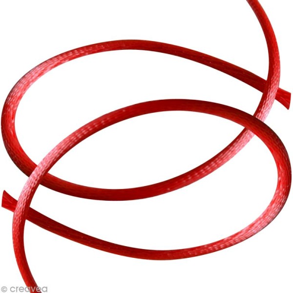 Cordon queue de rat - 3 mm - Rouge - Au mètre (sur mesure) - Photo n°1