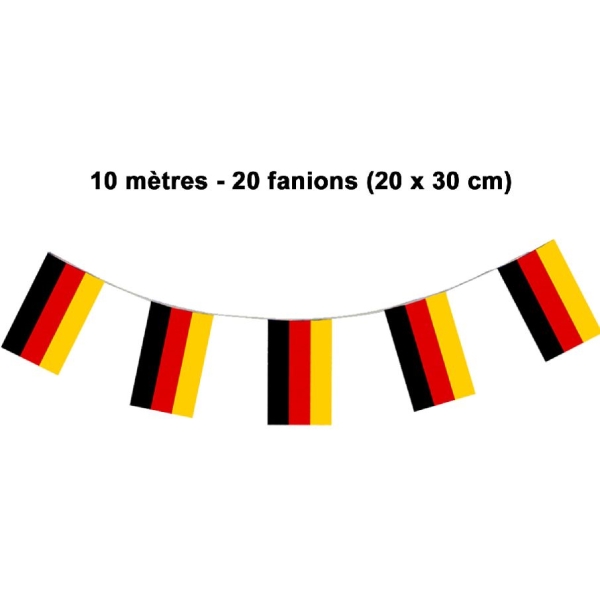 Guirlande Allemagne 10 mètres PVC - 20 fanions 20 x 30 - Photo n°1